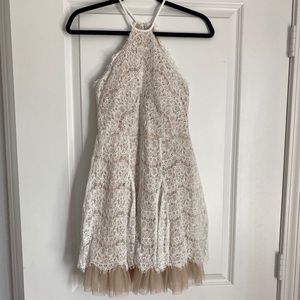 Lace fit & flare dress